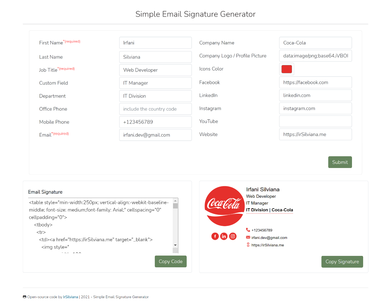email signature generator
